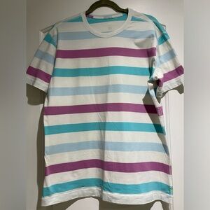 lululemon athletica Multicolor Striped Short Sleeve Tee XL